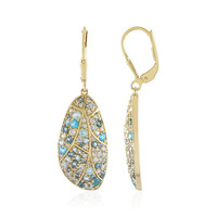 Orecchini in argento con Apatite Blu (KM by Juwelo)
