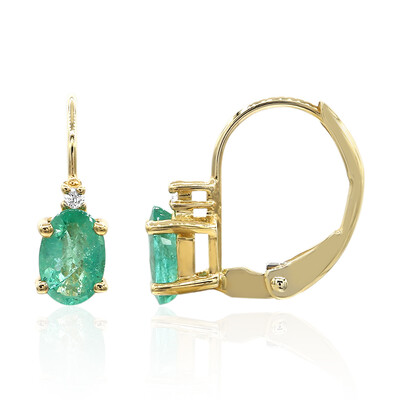 Orecchini in oro con Smeraldo Zambia AAA