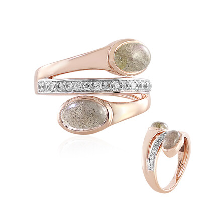 Anello in argento con Labradorite Porpora Maniry (KM by Juwelo)