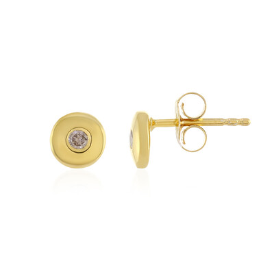 Orecchini in argento con Diamante Champagne I4