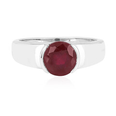 Anello da uomo in argento con Rubino del Madagascar