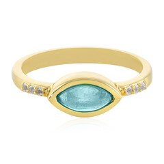 Anello in argento con Opale Blu dell'Etiopia