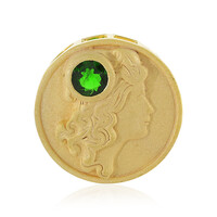 Ciondolo in argento con Diopside Russo