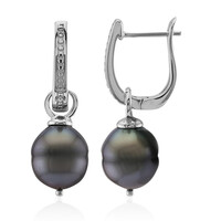 Orecchini in argento con Perla Tahitiana (TPC)