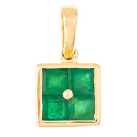 Ciondolo in oro con Smeraldo Brasiliano