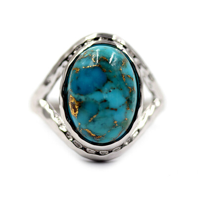 Anello in argento con Turchese Ramato Blu (Faszination Türkis)