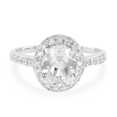 Anello in argento con Petalite