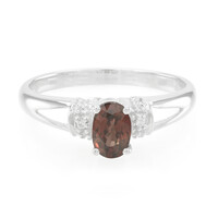 Anello in argento con Zircone Cioccolato