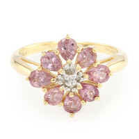 Anello in oro con Zaffiro Padparadscha (non riscaldato) (AMAYANI)