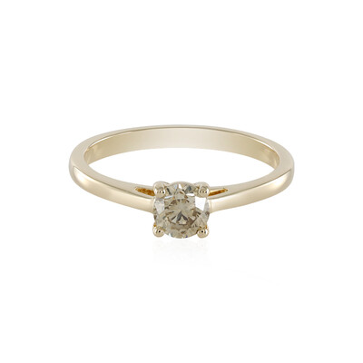 Anello in oro con Diamante Cioccolato I1