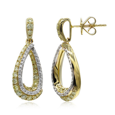 Orecchini in oro con Diamante Giallo SI2 (CIRARI)