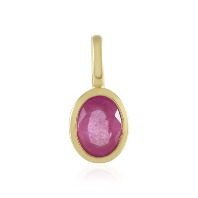 Ciondolo in argento con Zaffiro Rosa del Madagascar
