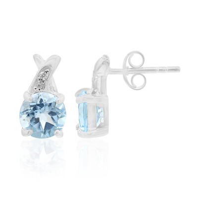 Orecchini in argento con Topazio Blu Cielo