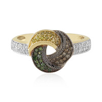 Anello in argento con Diamante Cioccolato I3