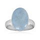 Anello in argento con Acquamarina Brasiliana (Bali Barong)