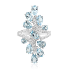 Anello in argento con Topazio Blu Cielo