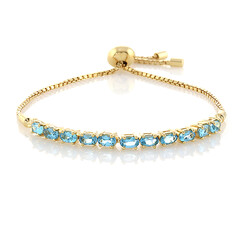 Bracciale in argento con Topazio Blu Svizzero