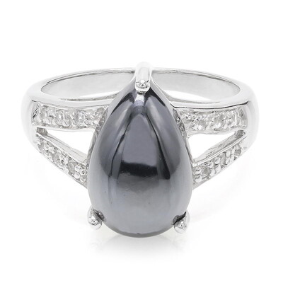 Anello in argento con Ematite Nera