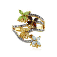 Anello in argento con Granato Mozambico