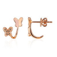 Orecchini in oro con Diamante Rose de France SI1 di Argyle