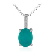Collana in argento con Quarzo Verde Blu