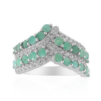 Anello in argento con Smeraldo Brasiliano
