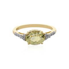 Anello in oro con Kunzite Canarino