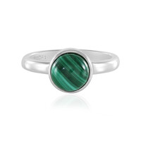 Anello in argento con Malachite