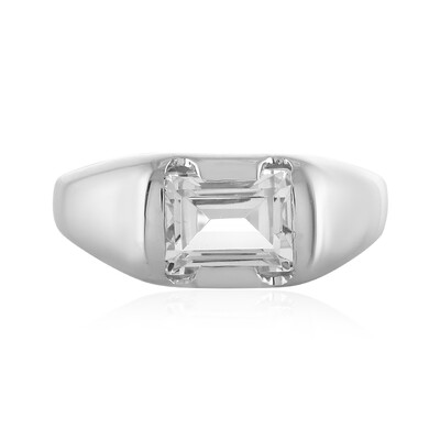 Anello in argento con Topazio Bianco