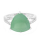 Anello in argento con Calcedonio Verde