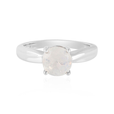 Anello in argento con Pietra di Luna Arcobaleno