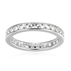 Anello in argento con Topazio Bianco