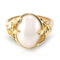 Anello in argento con Perla Mabe