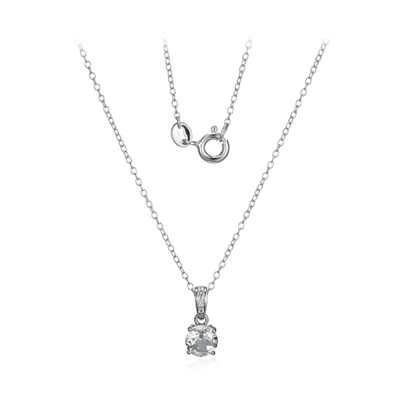 Collana in argento con Topazio Bianco