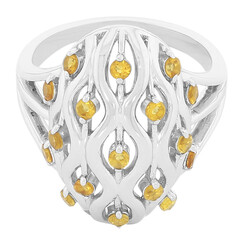 Anello in argento con Citrino