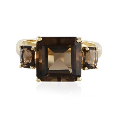 Anello in argento con Quarzo Fumè