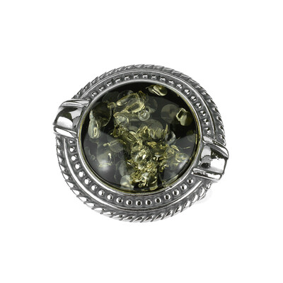 Anello in argento con Ambra Baltica (dagen)