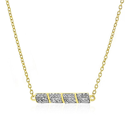 Collana in argento con Diamante I4 (J)