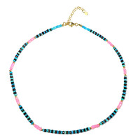 Collana in argento con Opale Rosa dell'Etiopia