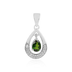 Ciondolo in argento con Diopside Russo