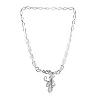 Collana in argento con Topazio Bianco