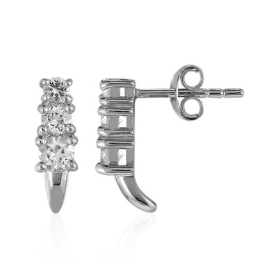 Orecchini in argento con Topazio Bianco