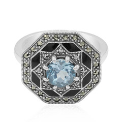 Anello in argento con Topazio Blu Cielo