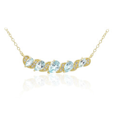 Collana in argento con Topazio Blu Cielo