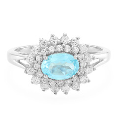 Anello in argento con Apatite Blu