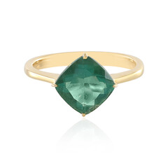 Anello in argento con Fluorite Petrolio del Belgio