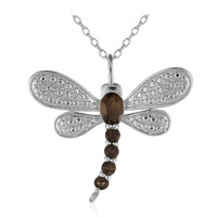 Collana in argento con Quarzo Fumè
