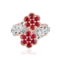 Anello in argento con Rubino Tanzania (Gems en Vogue)