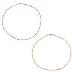 Collana in argento con Rodonite