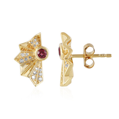 Orecchini in argento con Spinello Rosso